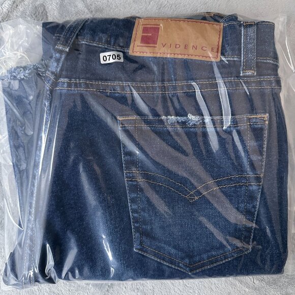 Evidence Wide Leg Jeans Raw Hem Stone Wash Mid Rise Womens Blue Size 40 - Picture 10 of 10